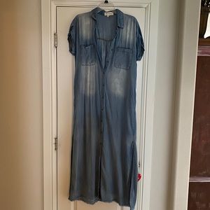 Oversized denim dress
